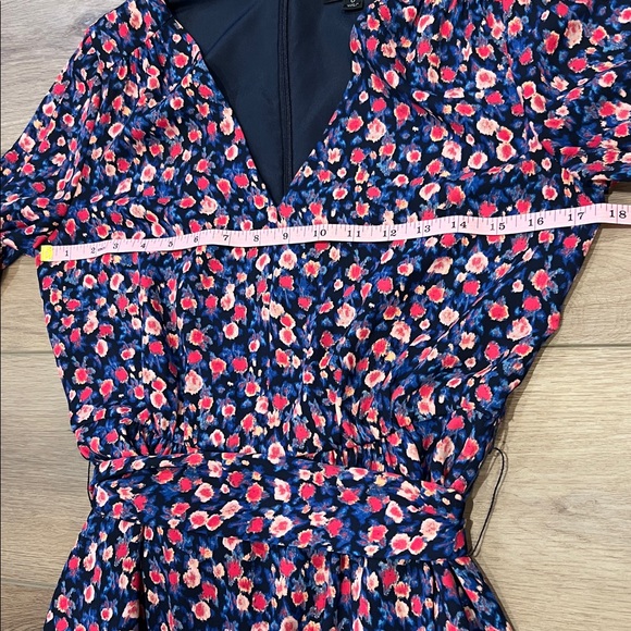 NWOT J. Crew Tie-waist midi dress in dotted floral pattern Size 0 A-Line - Picture 8 of 16